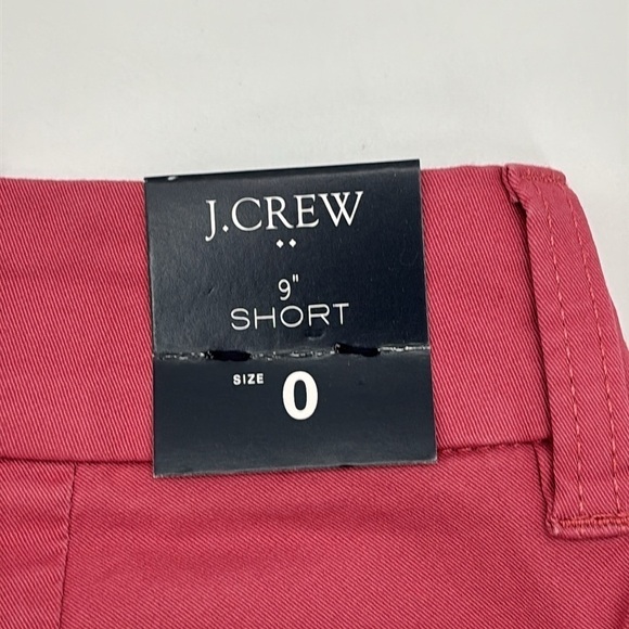 J. Crew Factory 9" Frankie bermuda chino short in dusty red size 0 NWT AL569 - Picture 10 of 14
